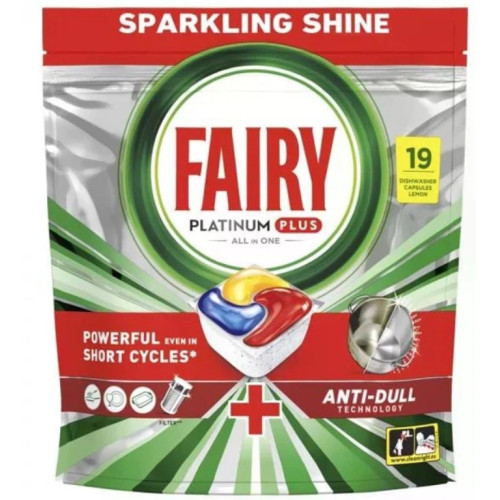 Капсули для посудомийної машини Fairy Platinum Plus All in One Лимон, 19 шт